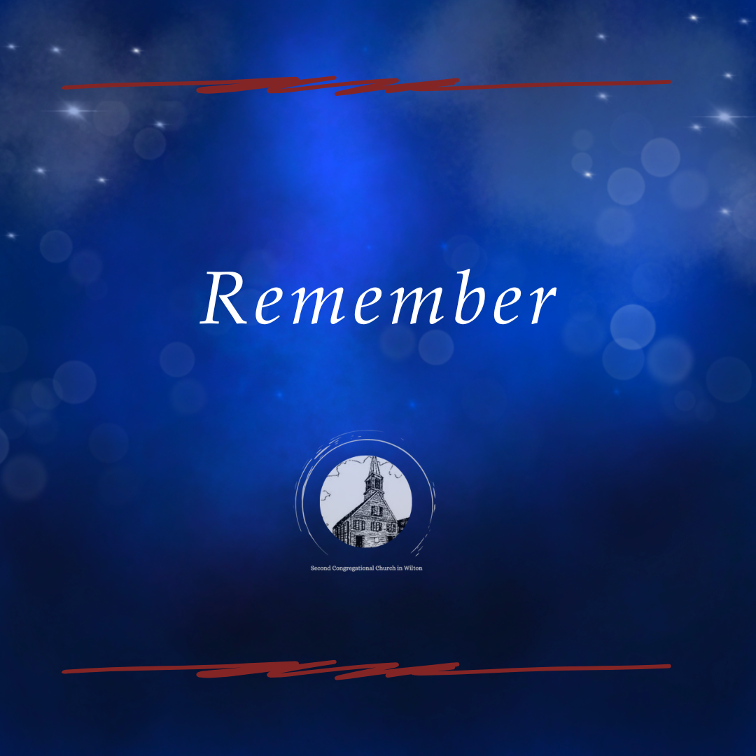 text - remember on blue background